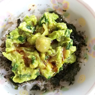 まるでネギトロ❗食べてびっくりアボトロ丼⭐